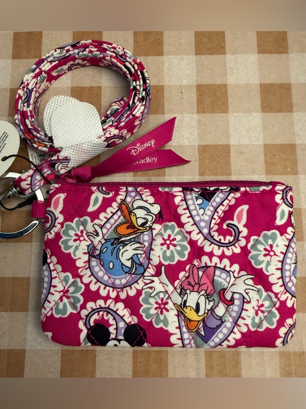 Vera Bradley Disney Zip ID Lanyard NWT  PLAYFUL MICKEY AND FRIENDS